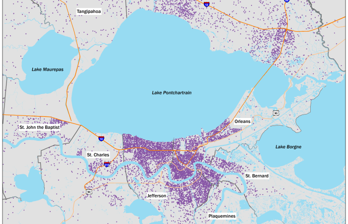 New Orleans Area Maps The Data Center